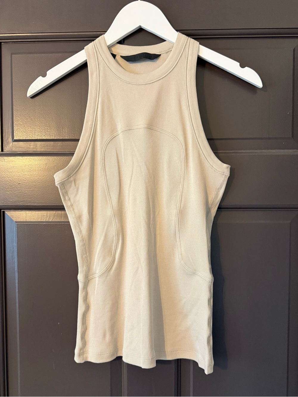Lululemon SLNSH Collaboration Ribbed Modal Tank 6 Tan